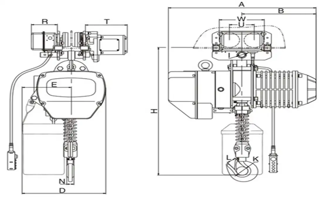 cift hizli monoray zincirli vinc teknik 3