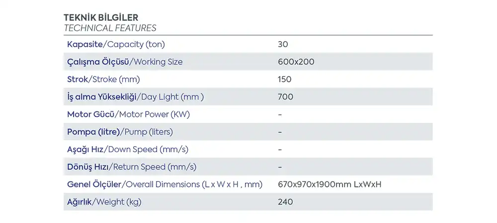 hd30 hidrolik pres teknik