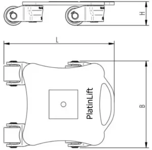 kare doner teker poliuretan teker domuz arabasi teknik cizim 1 1