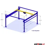 Tek Kademeli Sabit Portal Vinç Sistemi 1 – 10 Ton Arası