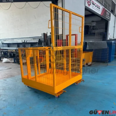 tekerlekli personel forklift sepeti 5