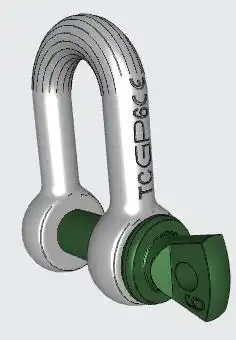 u tipi green pin kilit 3d cizimjpg